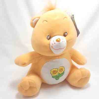 Care Bears Plush 2003 Friend Bear Orange Sunflower 11in Nanco Carnival Prize Med