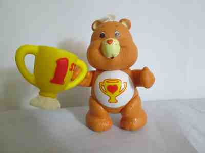 Vintage Care Bears Poseable Figure Champ Bear with Trophy Accessory 1983 Kenner