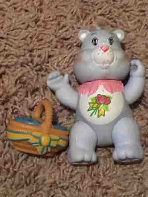 1984 Vintage Care Bears Grams Bear & Lovin Basket Poseable Figure Toy