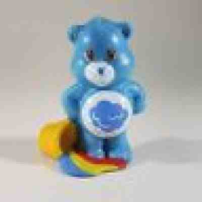 Vintage Care Bears Grumpy Bear with Bucket Rainbow PVC Figure Miniature Mini