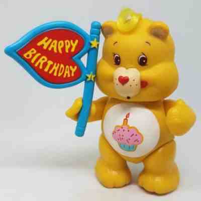 Vtg Care Bears Poseable Birthday Bear Figure with Accessory 1983 Kenner Banner