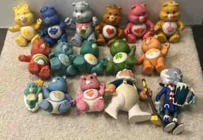 CARE BEARS LOT OF 16 Vintage Pose-able Action Figures.