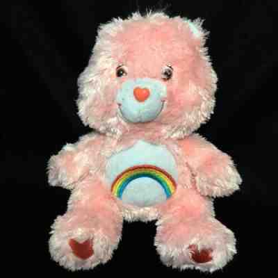 Care Bears Comfy Pink Cheer Bear Rainbow Plush Soft Toy Stuffed 9