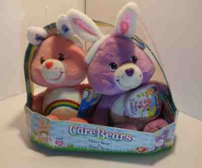 2004 Care Bears CHEER BEAR AND SHARE Bear Plush Easter Bunny w/ Ears - Has Tags!