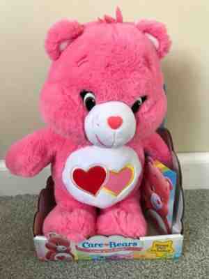 2014 Care Bears Love-a-lot Bear Soft Plush Stuffed Animal 12