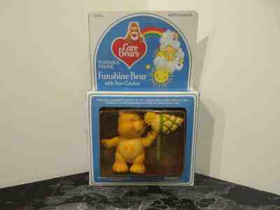 1984 Kenner Care Bears Poseable Figure Funshine Bear w/ Sun Catcher UNPUNCHED