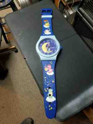 Care Bears Blue Watch Wall Clock vintage