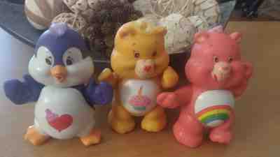 Care Bears Poseable 3.5 inches and Cousin Cozy Heart Penguin, Birthday and Cheer