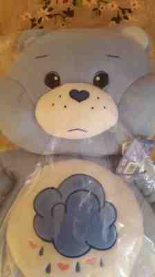 HTF Collectible Vintage Jumbo Cuddle Pillow CARE BEAR 2002 Grumpy Bear SEALED!