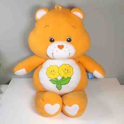 Care Bears FRIEND BEAR Jumbo 28” Inch Orange Plush 2002 Flowers