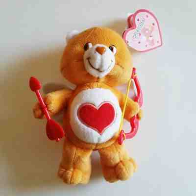 Care Bears Tender Heart Cupid Bear Bow & Arrow Orange Plush Toy Doll 8