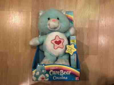 NEW 2004 Play Along Care Bear Cousins Proud Heart Cat Plush with Cartoon VHS!!!