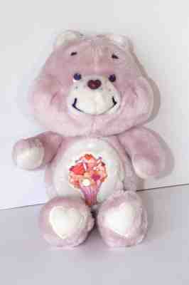 Vintage Kenner 1985 Care Bear - Share Bear with Ice Cream Soda Emblem - 13 in.