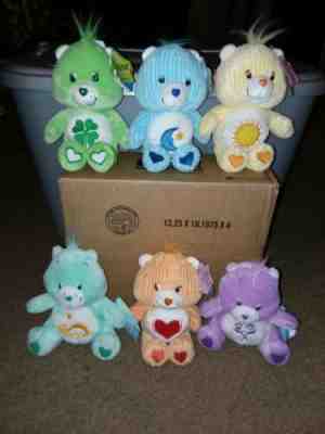 Care bears plush lot of 6 all new with tags. Goodluck share wish bedtime etc!!!!