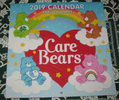 Care Bears 2019 12 Month Wall Calendar Vintage 1980's Style Grumpy Bear Teddy