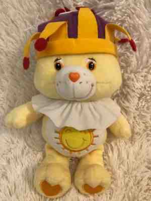 Care Bears King Funshine Bear 2004 Yellow Plush Stuffed Animal Toy Crown 11