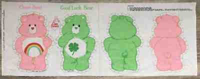 Vintage 1983 CARE BEARS Cut & Sew PILLOW Fabric Doll GOOD LUCK and CHEER Bear