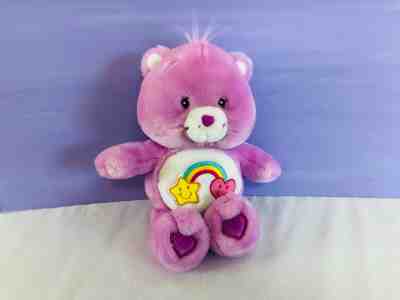 Care Bears Best Friend Bear Plush 2004 Purple 12 Inch Stuffed Animal Plush Toy