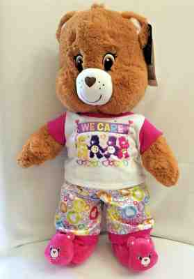 Build a Bear Tenderheart Care Bear With PJ's and Slippers NWT!