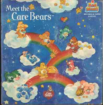 Kid Stuff Meet The Care Bears Story Coloring Book & Record 1983 Schwartz Sanders