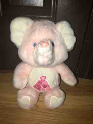 Vintage Care Bears Cousins Pink Lotsa Heart Elephant 1984 13