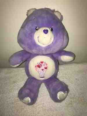 Care Bears Purple Share Bear Ice Cream Sundae Plush Stuffed Toy Animal 2018 12"