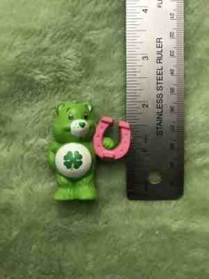 Vintage Care Bears Good Luck Bear Clover PVC Figure Miniature Mini Horse Shoe