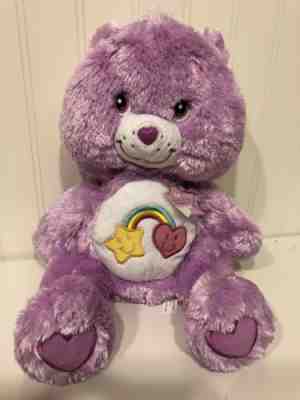 2006 Lavender Scented Care Bear Purple Velvet Fun Fair Star Rainbow Heart ????