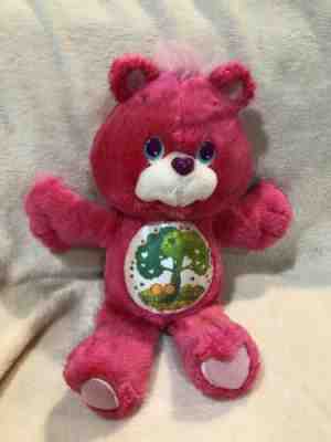 Care Bears Environmental FRIEND BEAR Pink Tree Sunflowers Plush Stuffed 1991