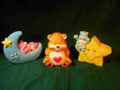 3 Vintage Care Bear Banks Tenderheart Bear   Wish Bear and Love a Lot Bear 