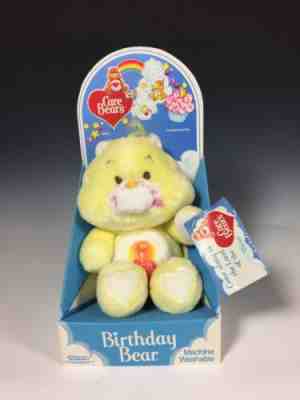  CARE BEARS BIRTHDAY BEAR VINTAGE 1982 PLUSH IN BOX W/ TAG KENNER 13 inch size 