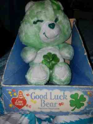  Vintage 1983 Care Bear Good Luck Bear NIB Plush 13 inches