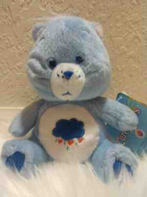 CARE BEARS Grumpy Bear Heart Planet on Belly  Plush Doll & Tags 7