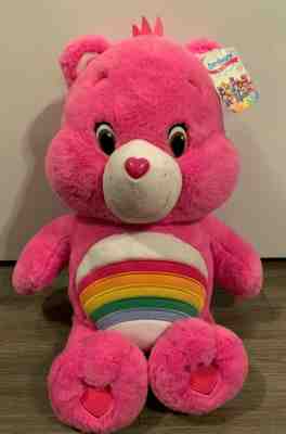 CARE BEARS Cheer Bear 2014 Pink Rainbow Large 20