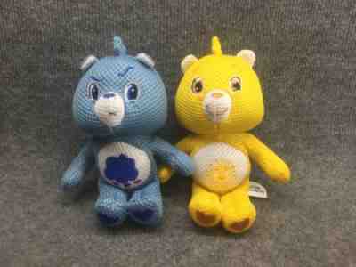 Lot Of 2 Splash Splashers Care Bears 7" Plush Bath Toy 2011 Animal Adventure.