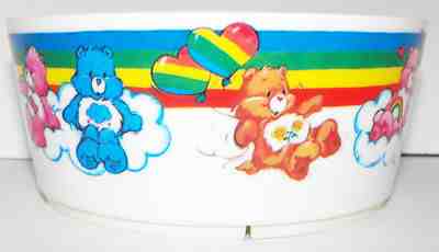 Baby Bowl Vintage Care Bears Plastic 6.5 inch Food Bowl 1983 American Greetings