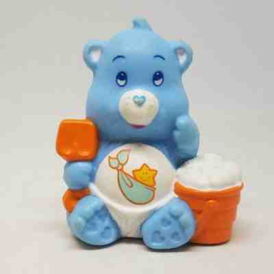Vintage Care Bears Baby Tugs Bear with Bucket PVC Figure 1984 Miniature Mini