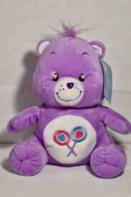 Care Bear Share Bear 2003 9” Purple Lolipops (With Tag) NANCO