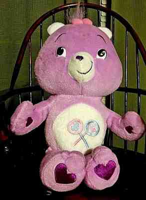2008 share bear care bear 12 inchs plush stuffed toy animal purple