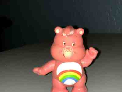 Vintage Posable PVC Cheer Bear Rainbow Care Bear Figurine Free Shipping! Buy ME!