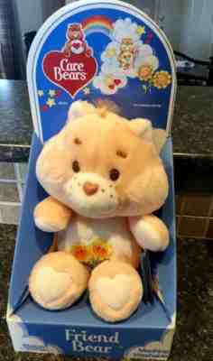 Vintage CARE BEAR Original 1983 FRIEND BEAR Peach SUNFLOWER NEW IN BOX ????