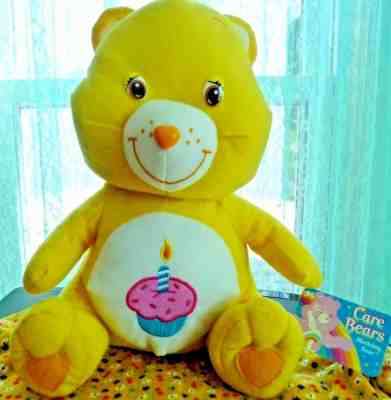 Care Bear yellow Birthday Bear plush stuffed animal 2006 12