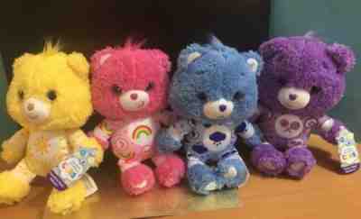 Care Bears Cubs Plush 8” Stuffed Animals Set 4 Cheer Share Grumpy Funshine Bears