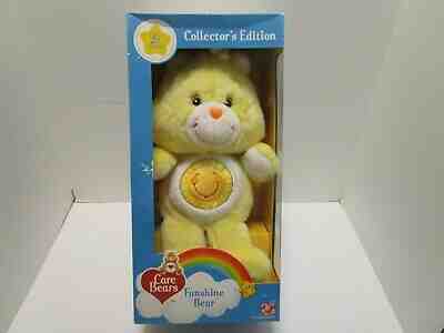 2002 CARE BEARS 20TH ANNIVERSARY COLLECTORS EDITION FUNSHINE BEAR *MINT IN BOX*