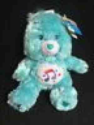 Care Bear Special Edition 2006 Comfy Bears Heartsong Blue Fuzzy Floppy Plush 9”