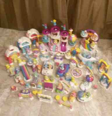 HUGE LOT~ Vintage Care Bears Care A Lot Castle Figures &Accessories Toy Playset 