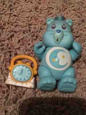 1983 Vintage Care Bears Bedtime Bear & Snooze Alarm Poseable Figure Toy