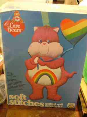Vintage Craft Master Care Bears Soft Stitches Wall Hanging Knitting Kit 1984