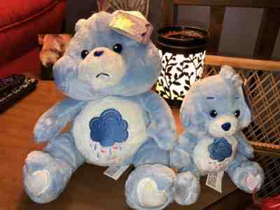 Grumpy Care Bears W/ Tags 2004 Raincloud Blue Plush Celebration collection