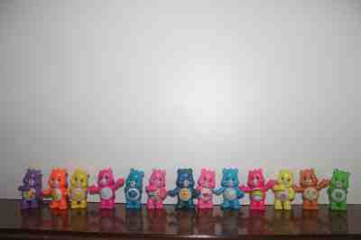 Lot of all 13 Series 5 Neon Care Bears Blind Bag Figures With Rare Glitter Bear!